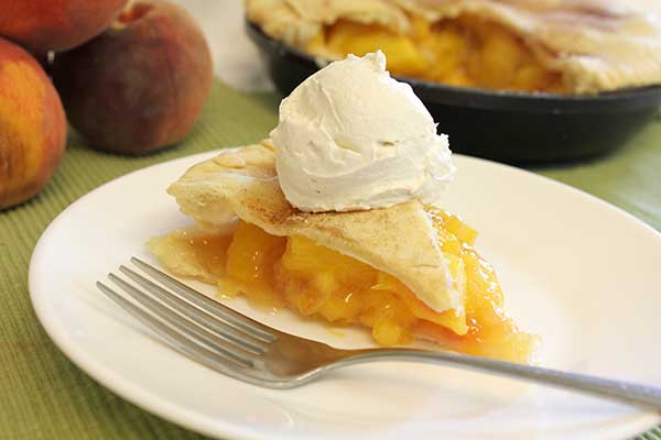 Peach pie and icecream