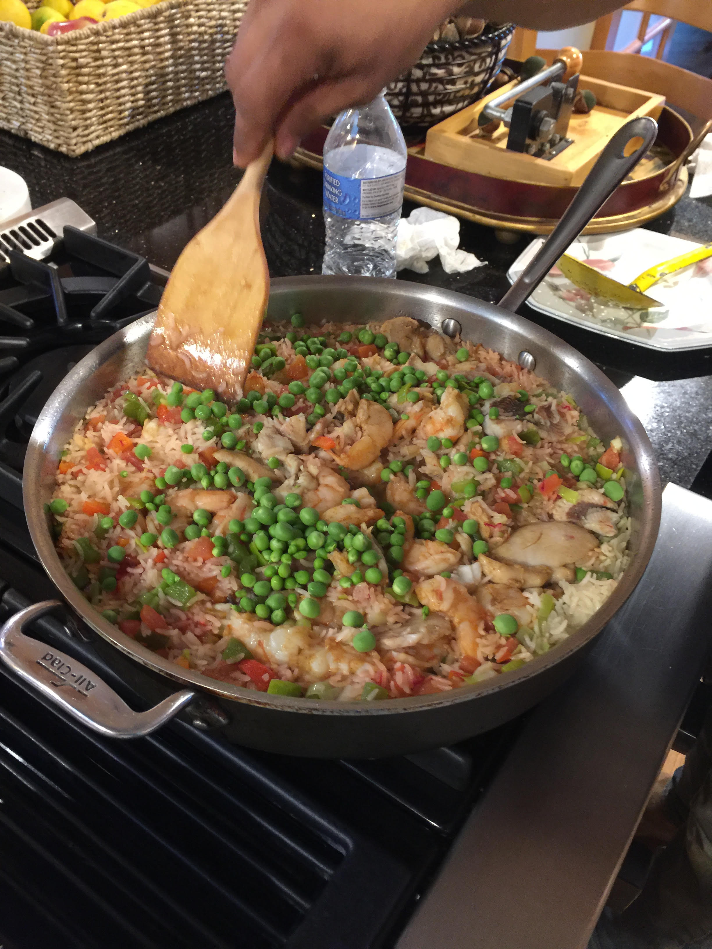 Paella with Peas at end