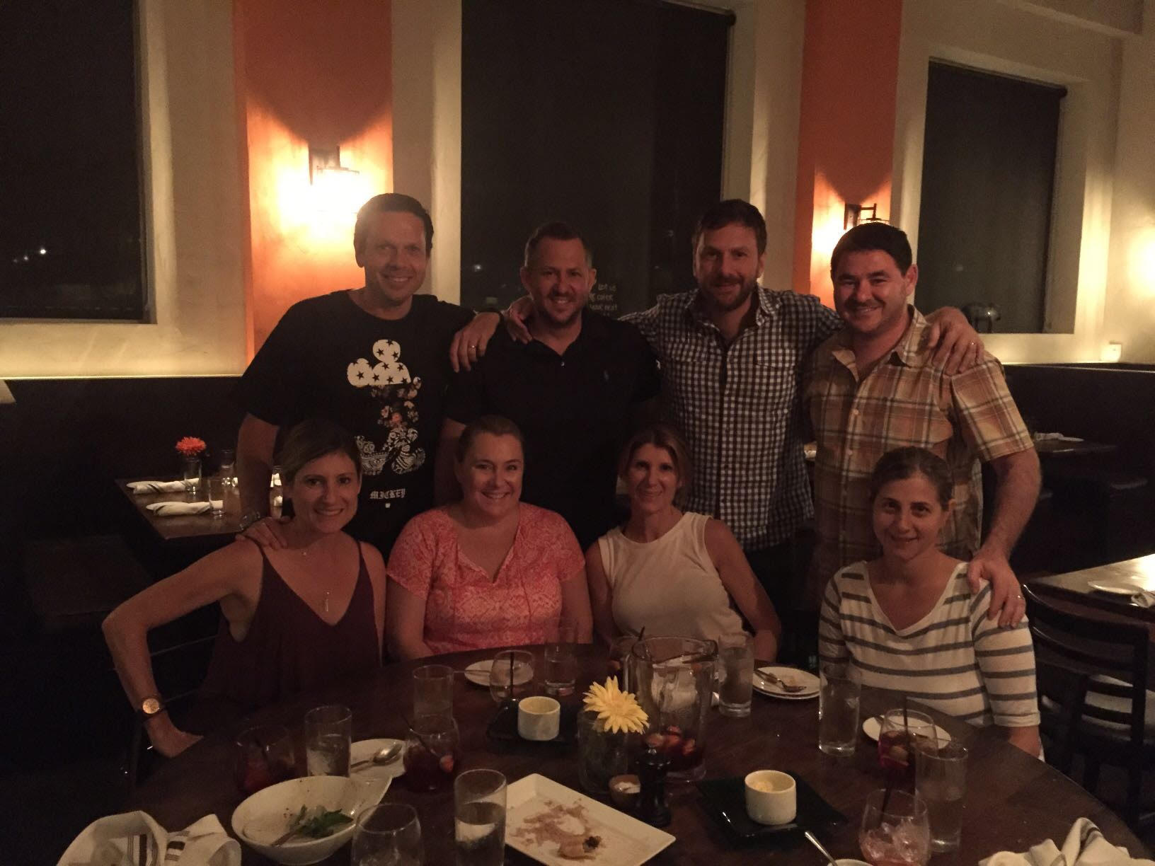 adult kids pic of all at restaurant fam week 2016 - Copy